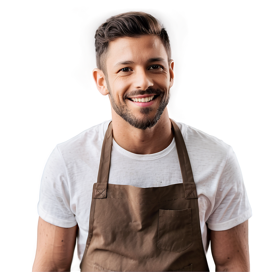 Smiling Barista Portrait Png Hqn PNG image