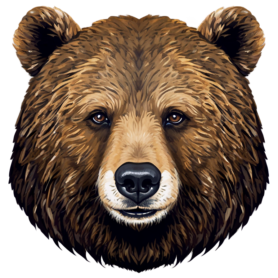 Smiling Bear Face Png Pkk PNG image