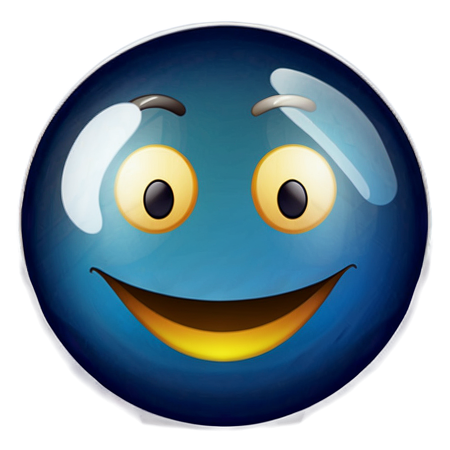 Smiling Blue Emoji Png 19 PNG image