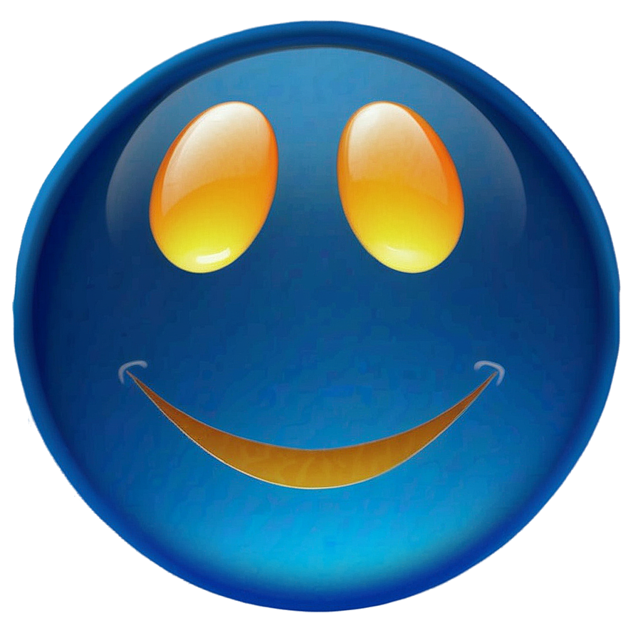 Smiling Blue Emoji Png 45 PNG image
