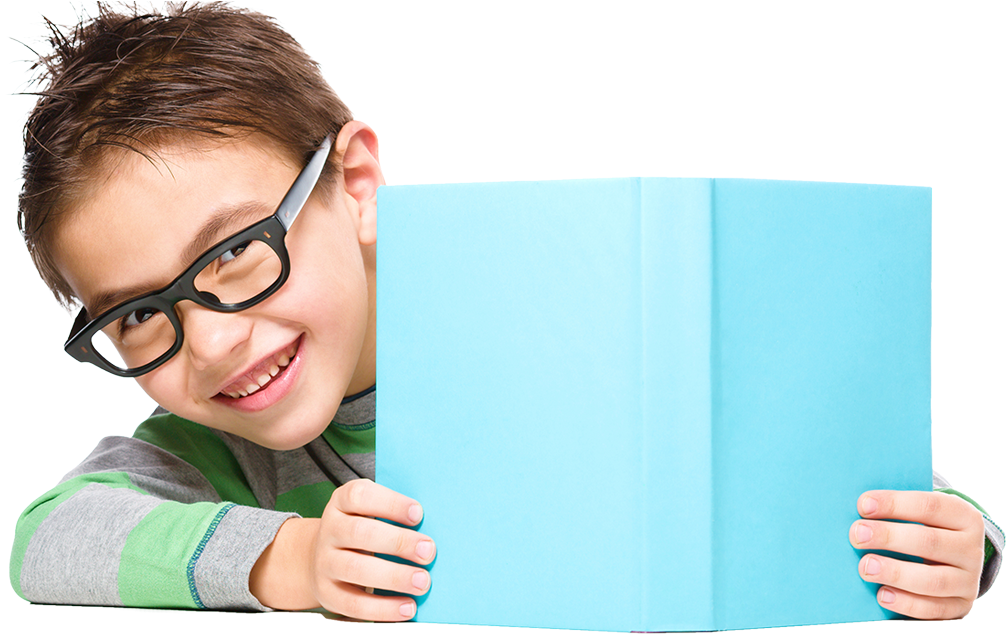 Smiling Boy Holding Book PNG image