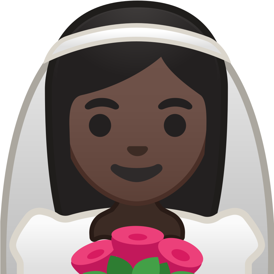 Smiling Bride Cartoon Emoji PNG image