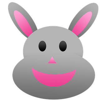 Smiling Bunny Emoji Graphic PNG image