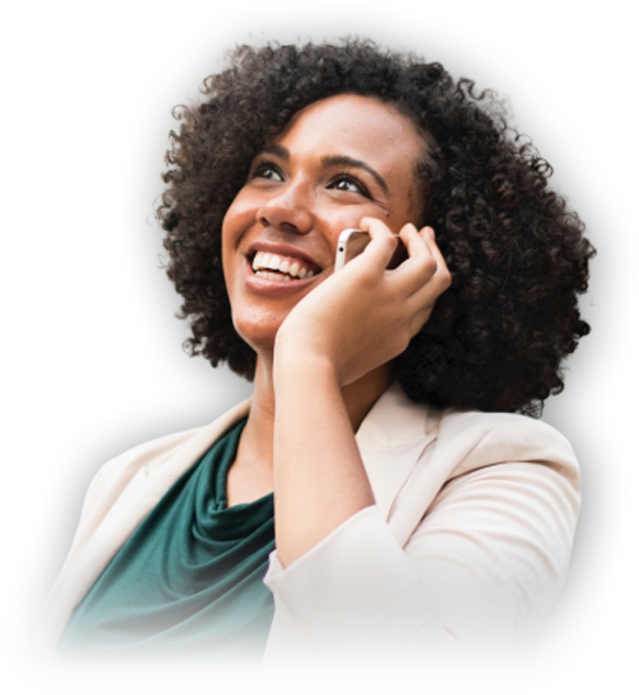 Smiling Businesswoman On Phone PNG image