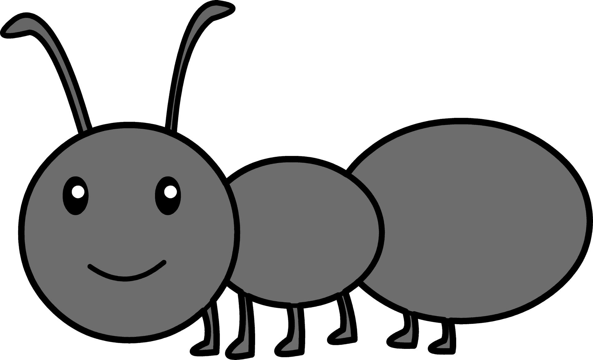Smiling Cartoon Ant PNG image
