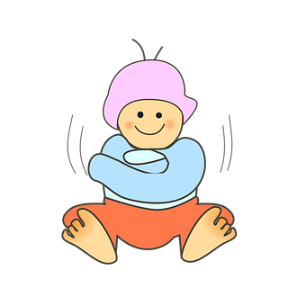 Smiling Cartoon Baby Illustration PNG image