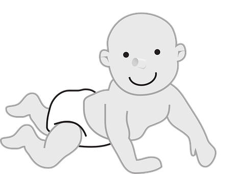 Smiling Cartoon Baby PNG image