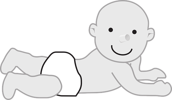 Smiling Cartoon Baby PNG image