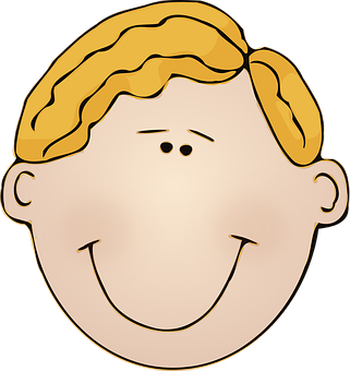 Smiling Cartoon Boy Graphic PNG image