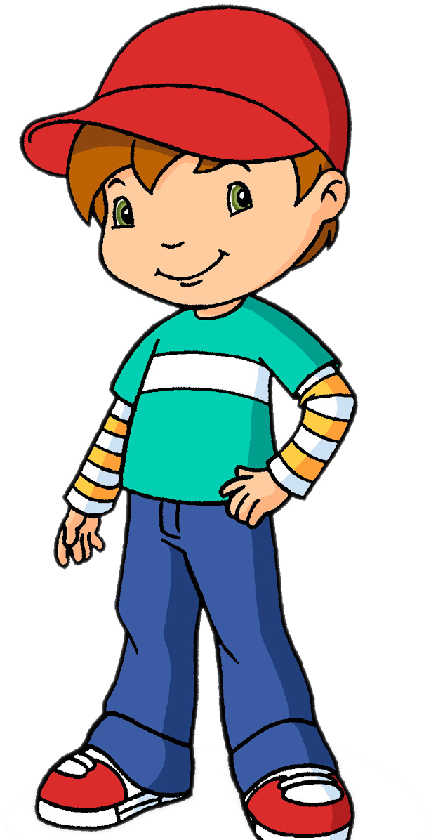 Smiling Cartoon Boyin Cap PNG image