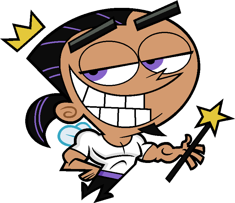 Smiling Cartoon Character With Wand.png PNG image