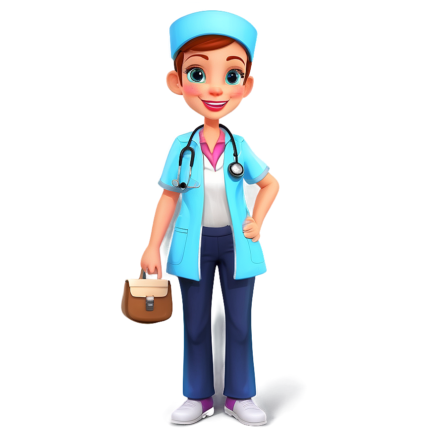 Smiling Cartoon Doctor Png 8 PNG image