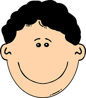 Smiling Cartoon Face Graphic PNG image