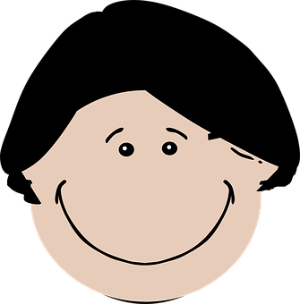 Smiling Cartoon Face Graphic PNG image