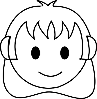 Smiling Cartoon Girl Icon PNG image