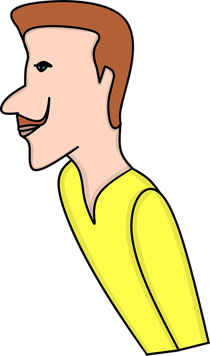 Smiling Cartoon Man Illustration PNG image