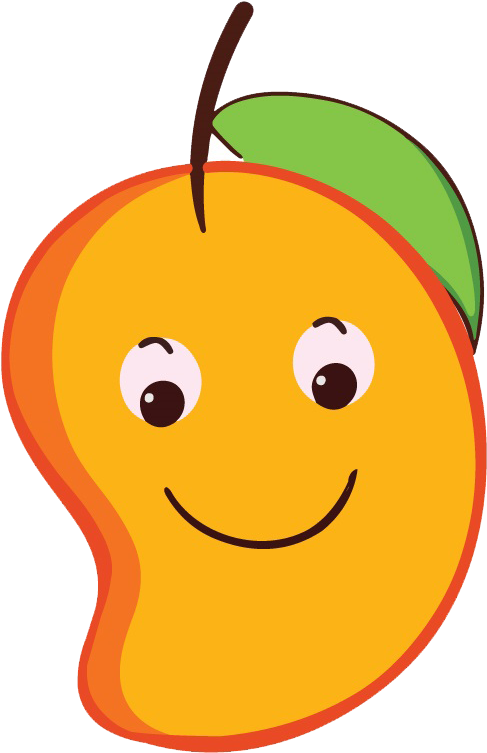 Smiling Cartoon Mango Character PNG image