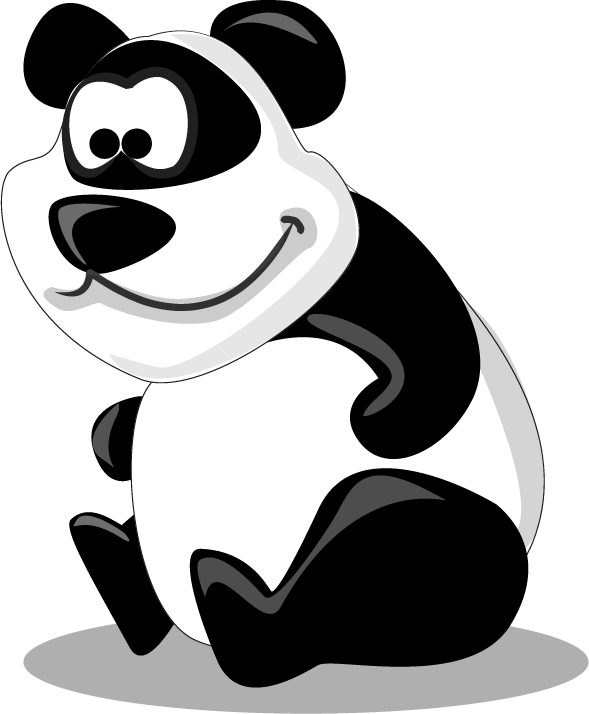 Smiling Cartoon Panda PNG image
