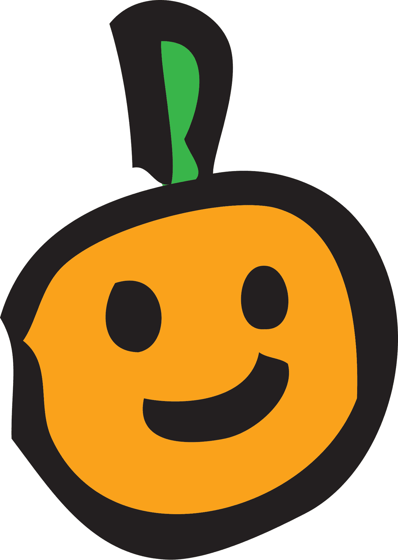 Smiling Cartoon Pumpkin Graphic PNG image