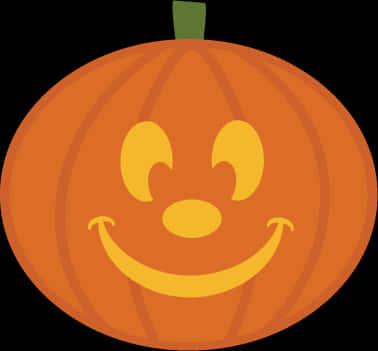 Smiling Cartoon Pumpkin PNG image