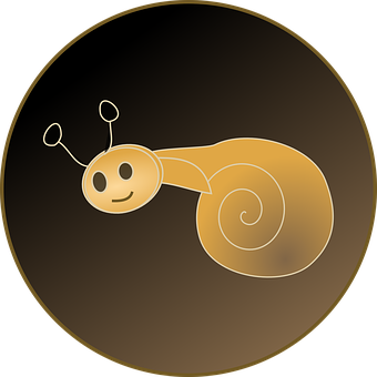 Smiling Cartoon Snail PNG image