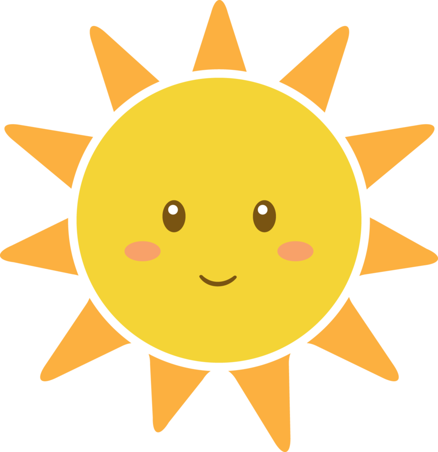 Smiling Cartoon Sun PNG image