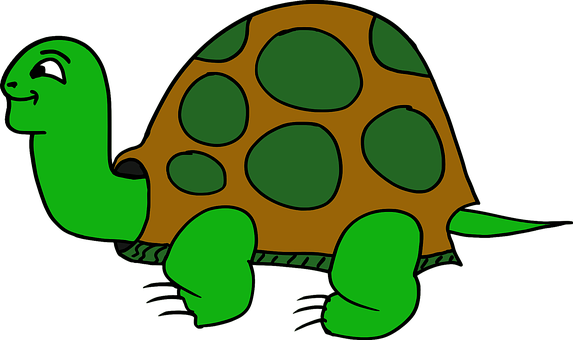 Smiling Cartoon Turtle PNG image