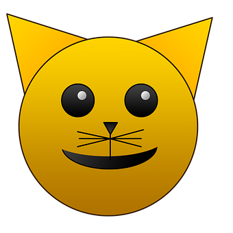 Smiling Cat Emoji Graphic PNG image
