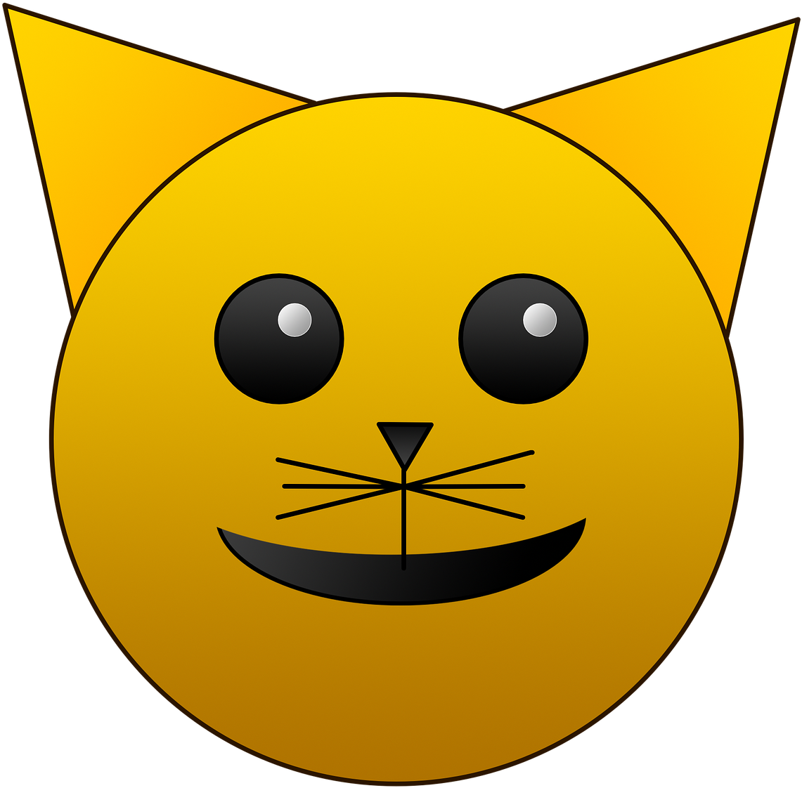 Smiling Cat Emoji Graphic PNG image