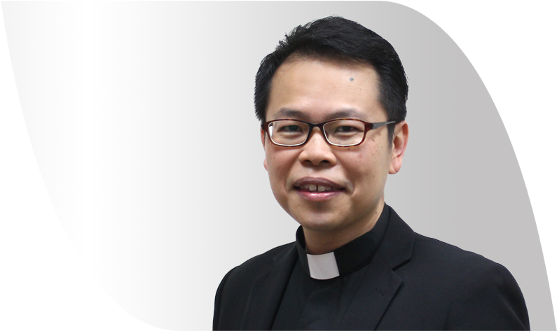 Smiling Catholic Priest Portrait PNG image