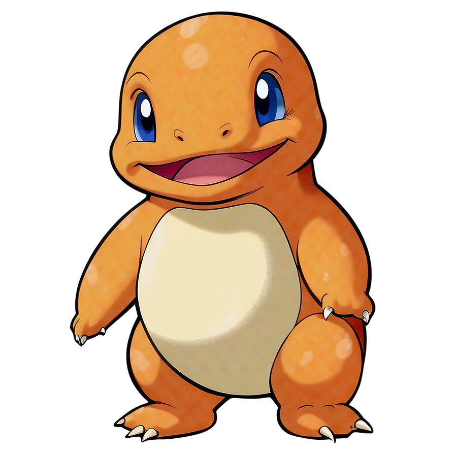 Smiling Charmander Clipart Png 05212024 PNG image