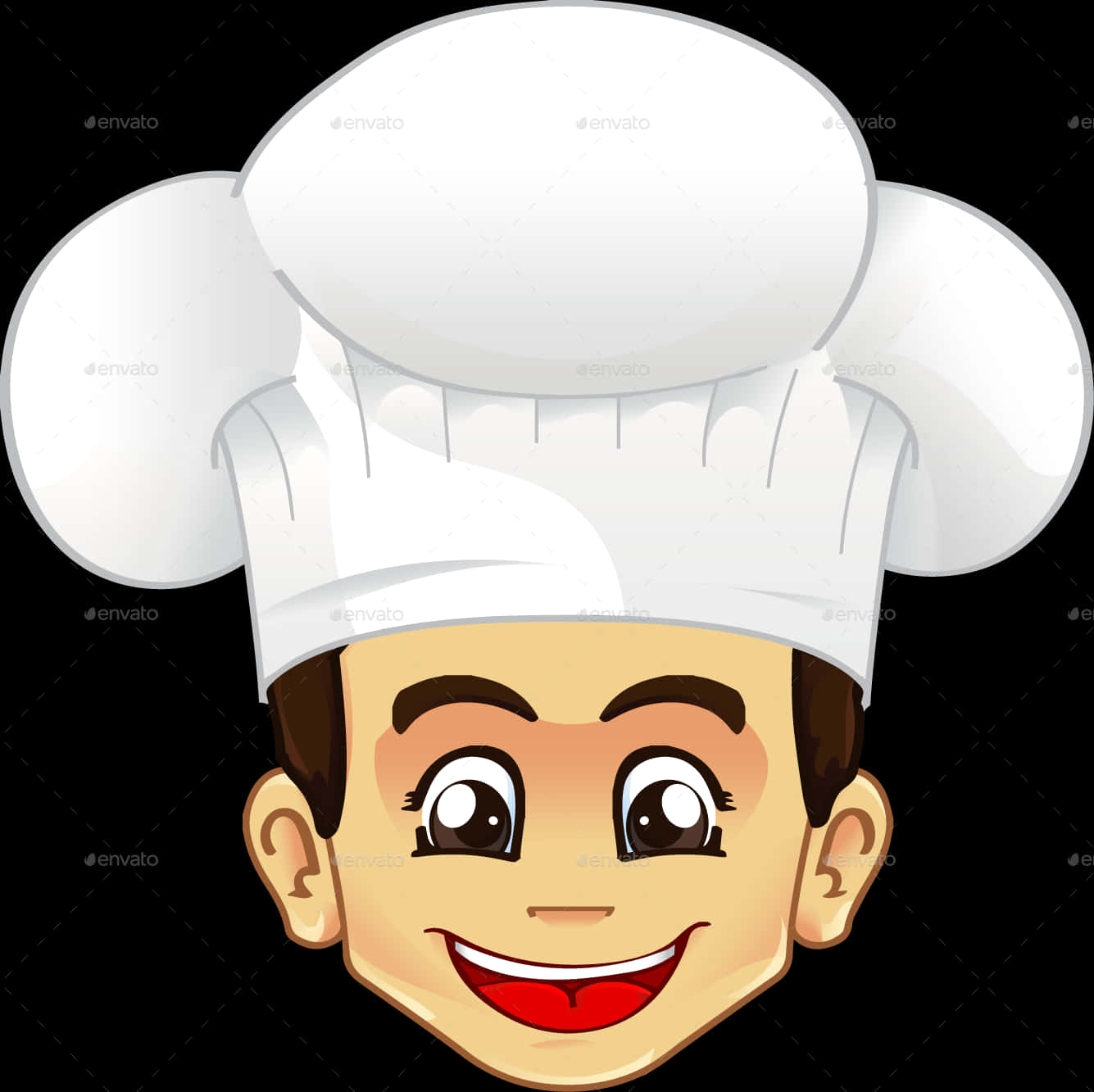 Smiling Chef Cartoon Character PNG image