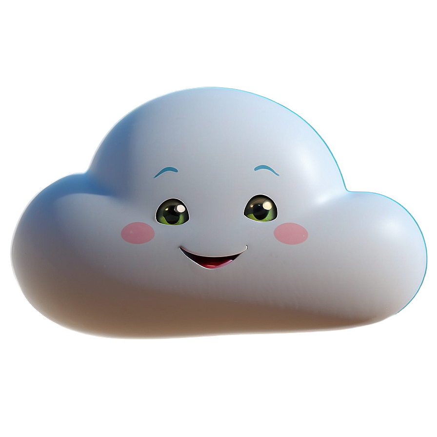 Smiling Cloud Clipart Png Skd95 PNG image