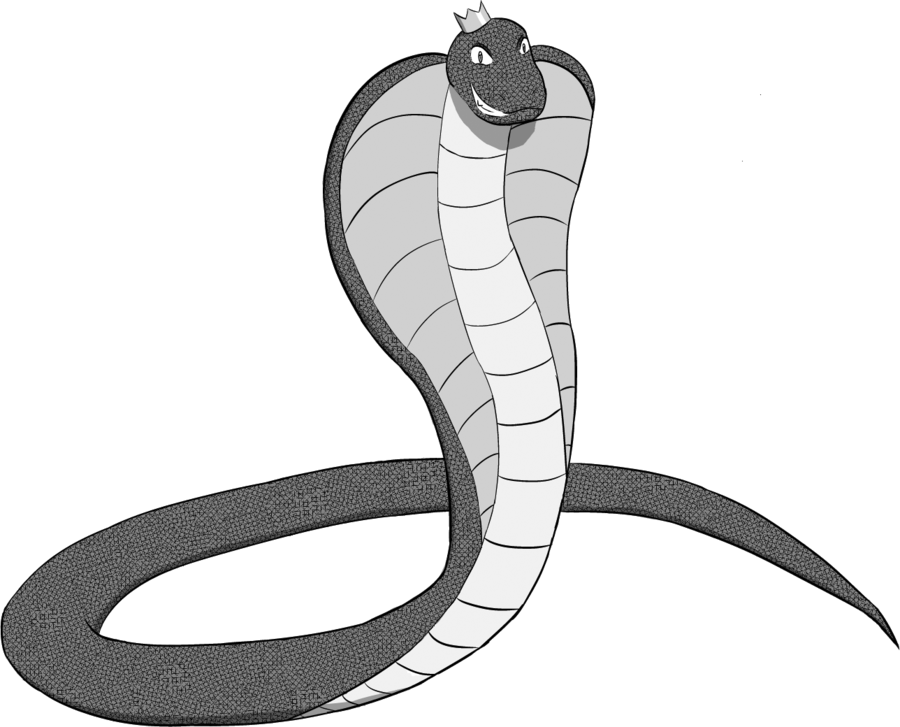 Smiling Cobra Cartoon Illustration PNG image