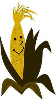 Smiling Corn Character PNG image