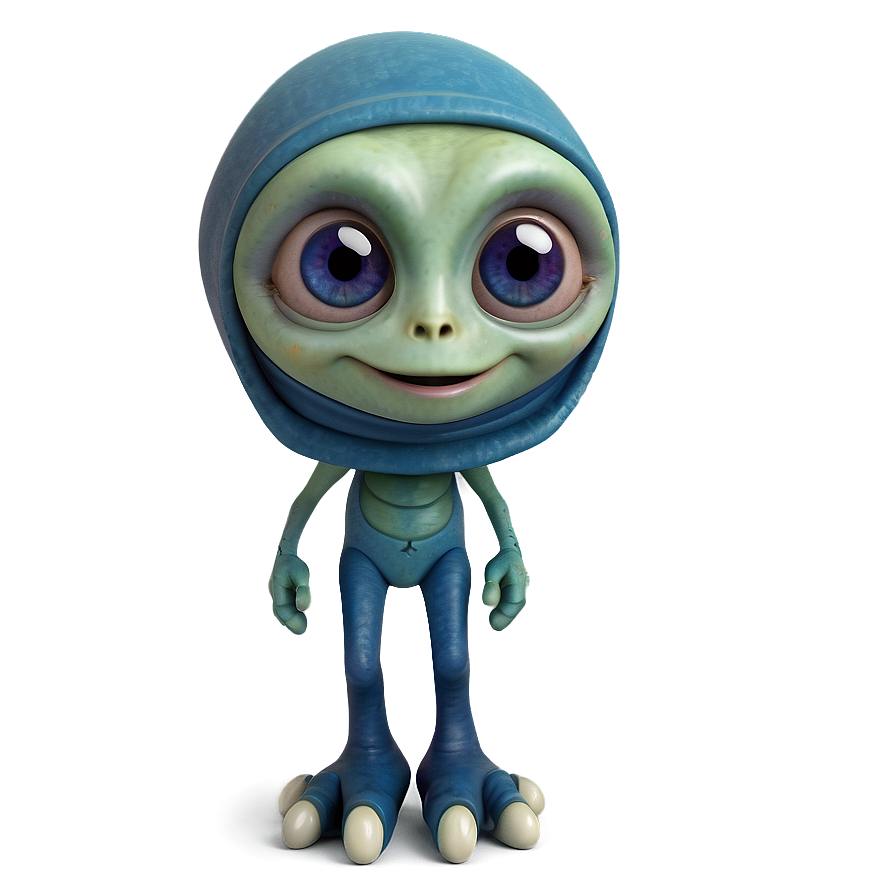 Smiling Cute Alien Png 06292024 PNG image