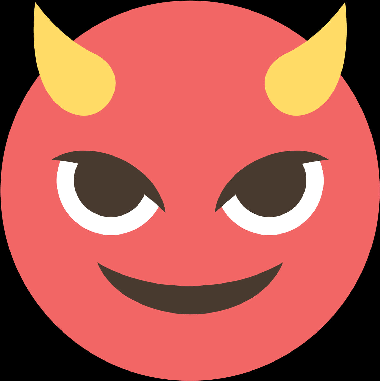 Smiling Devil Emoji Graphic PNG image