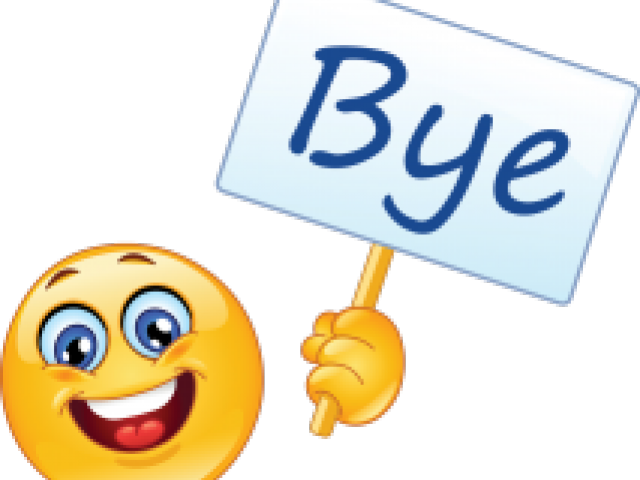 Smiling Emoji Holding Bye Sign PNG image
