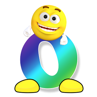 Smiling Emoji Letter O PNG image