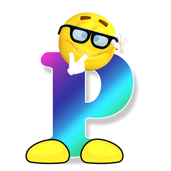 Smiling Emoji Letter P PNG image