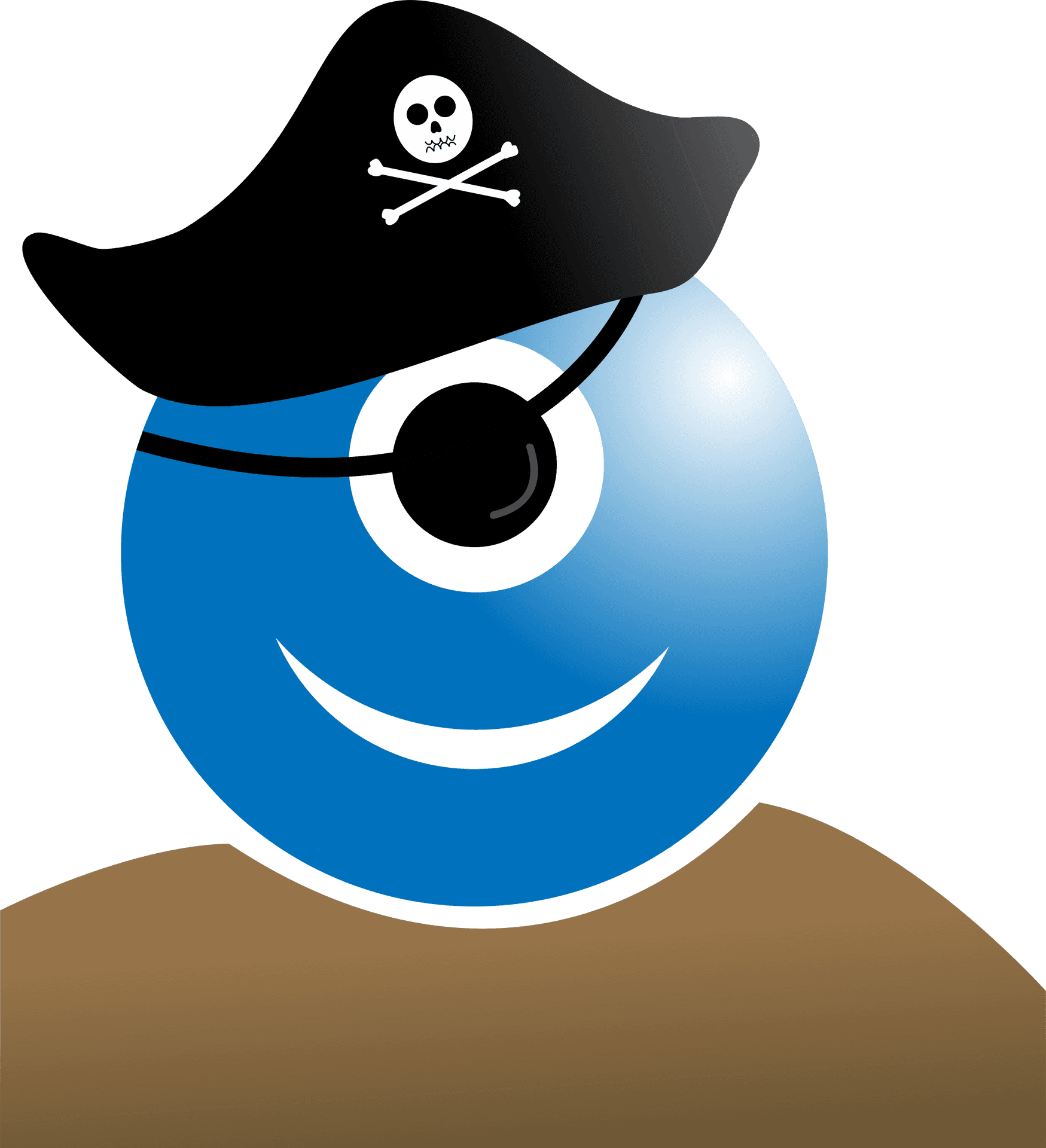 Smiling Emoji Pirate Hat PNG image