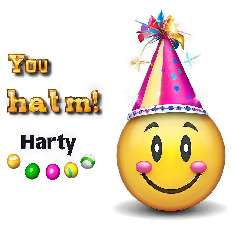 Smiling Emoji With Party Hat Png 05242024 PNG image