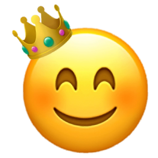 Smiling Emojiwith Crown.png PNG image