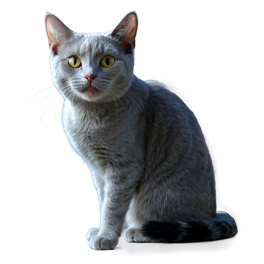 Smiling Grey Cat Png 06252024 PNG image