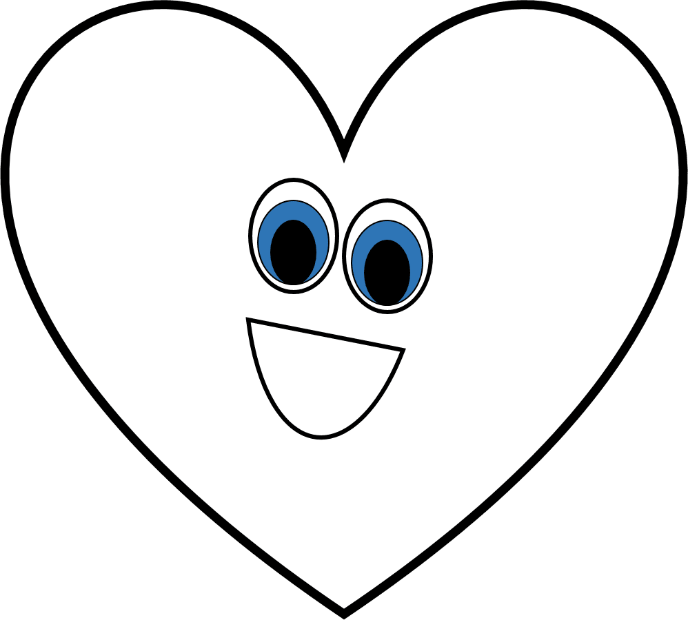 Smiling Heart Cartoon Graphic PNG image
