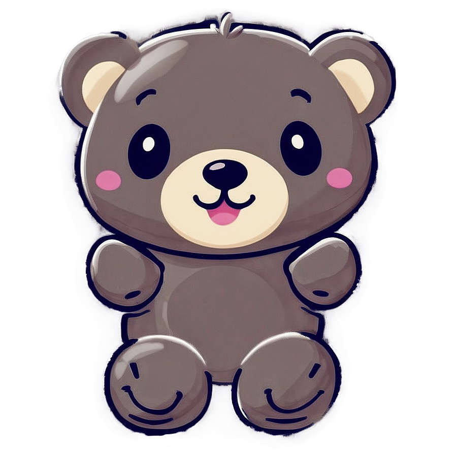 Smiling Kawaii Bear Image Png Cyx PNG image