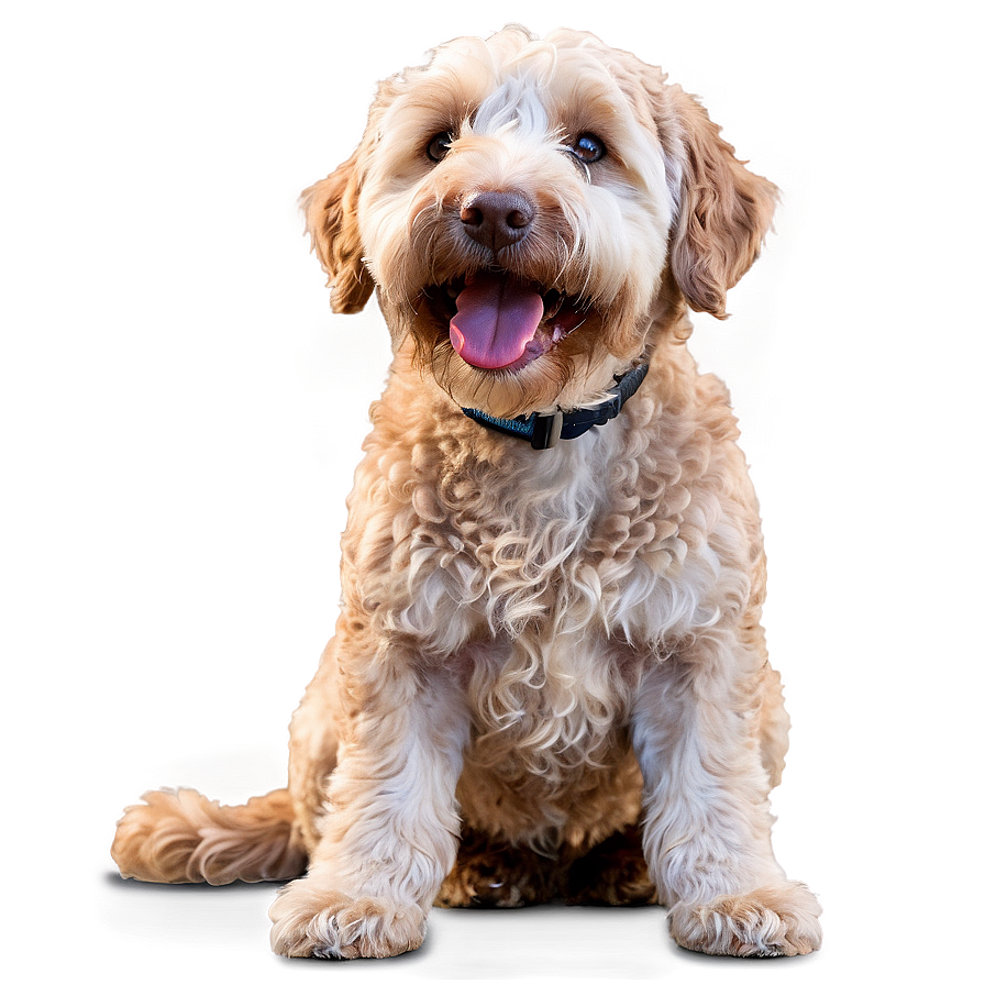 Smiling Labradoodle Dog Png 06262024 PNG image