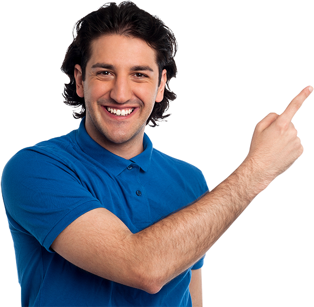 Smiling Man Pointing Direction.png PNG image