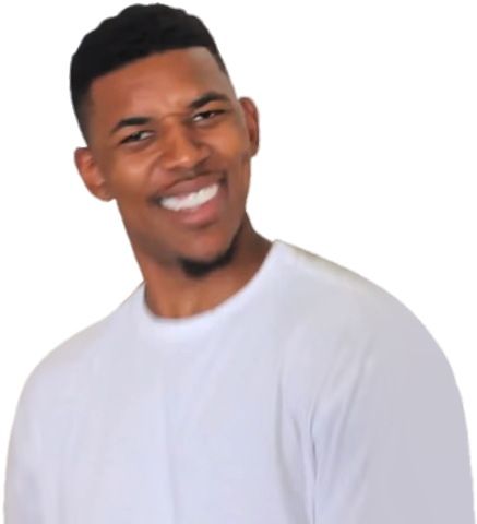 Smiling Man White Tshirt PNG image