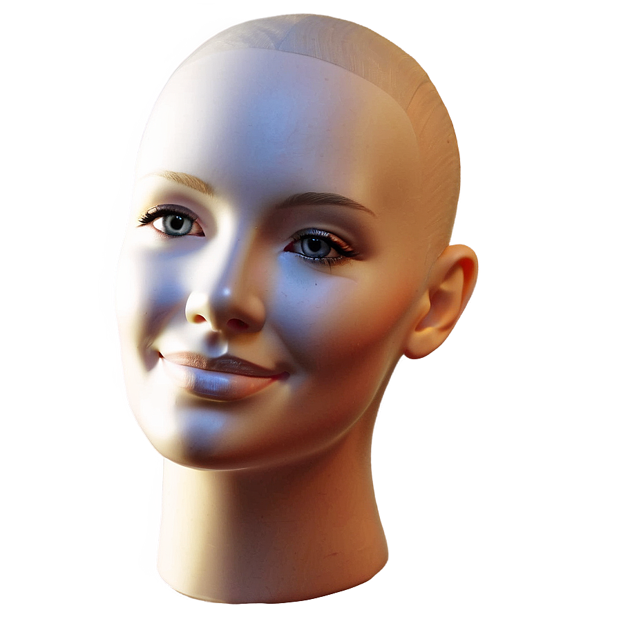 Smiling Mannequin Head Design Png 06282024 PNG image